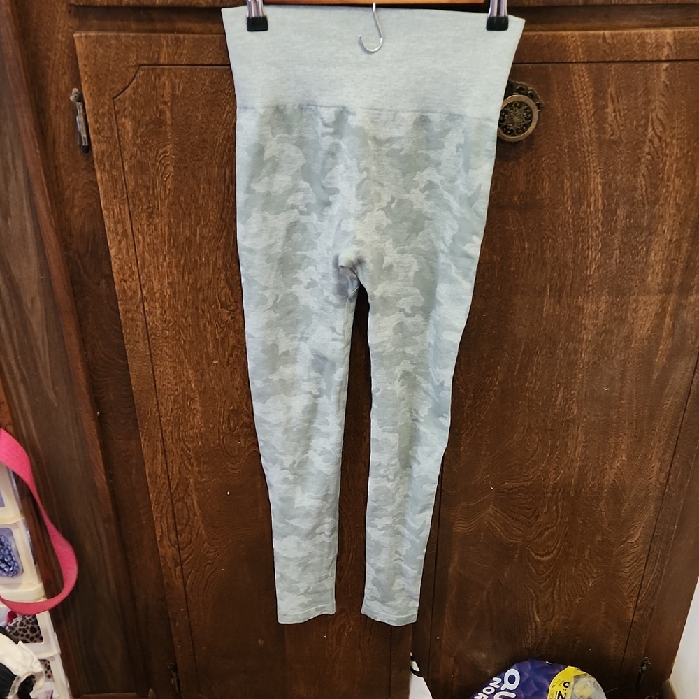Women's Light Green Camo Leggings